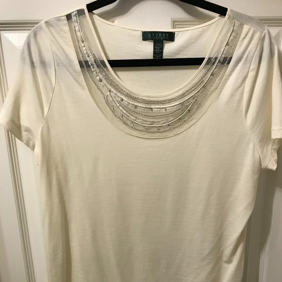 Lauren T-Shirt with detailed neckline - Picture 1 of 6